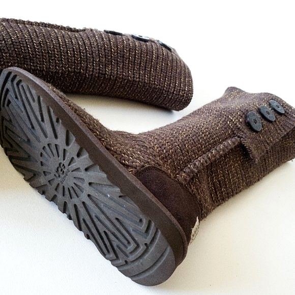 UGG Classic Cardy Convertible Wool Gold Trim Boots - Picture 8 of 14